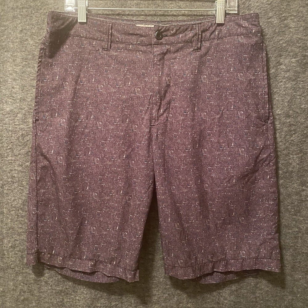 Travis‎ Mathew Golf Shorts Mens 34 Purple Chino Performance Stretch 10" Inseam